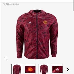 Manchester United zip up windbreaker